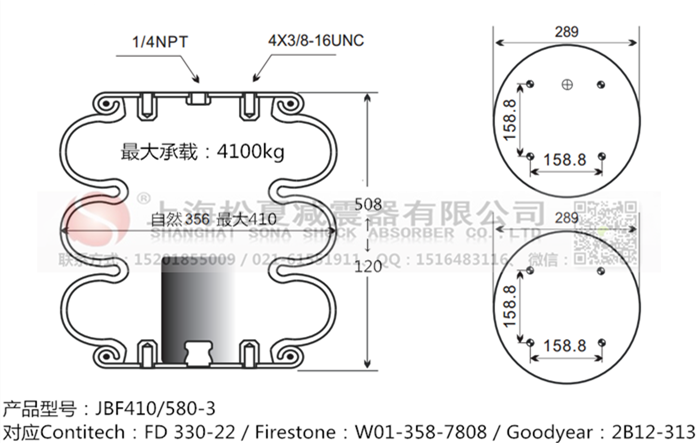 JBF410/580-3橡膠<a href='http://www.07gw.com/' target='_blank'><u>空氣彈簧</u></a>